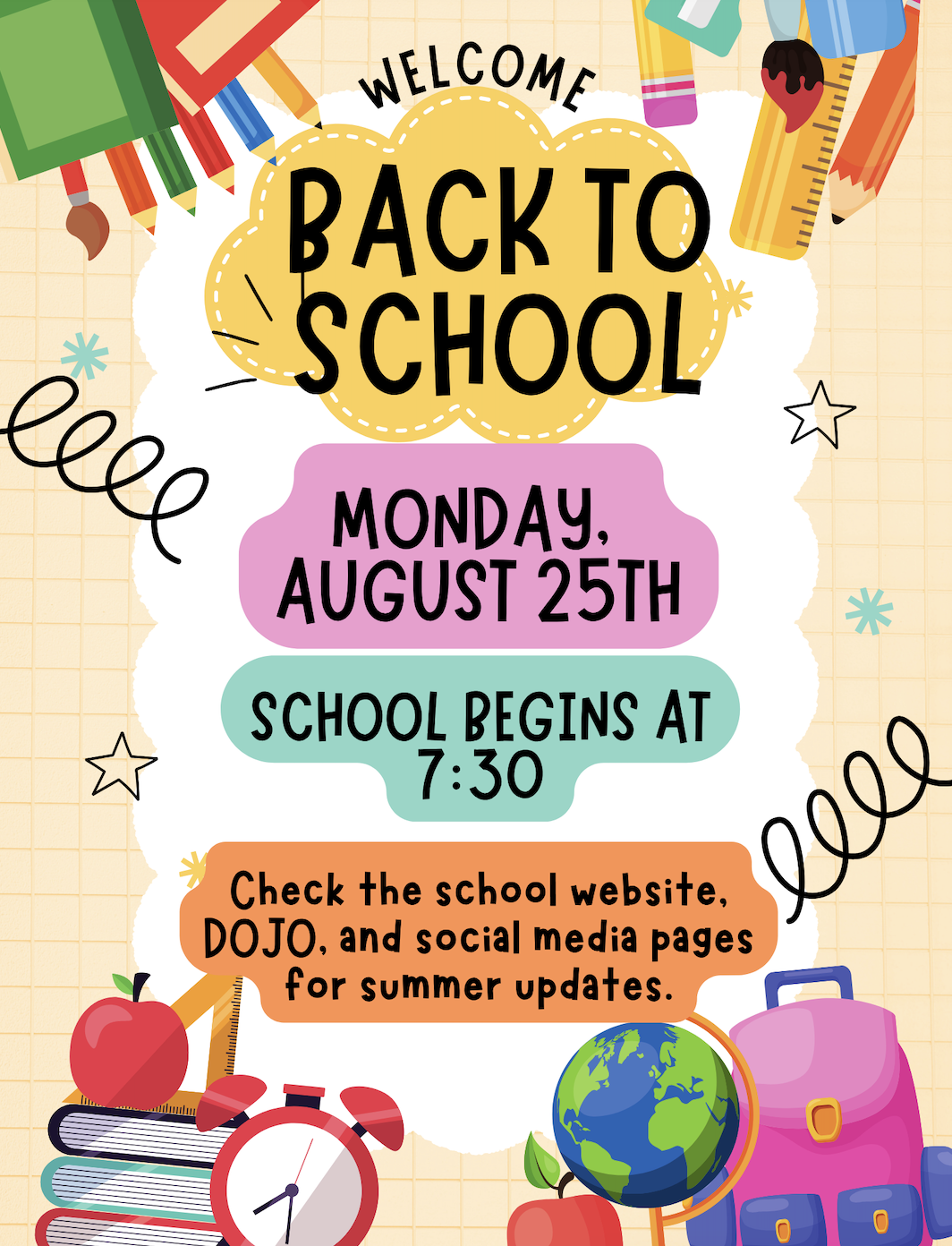 back to school august 25th